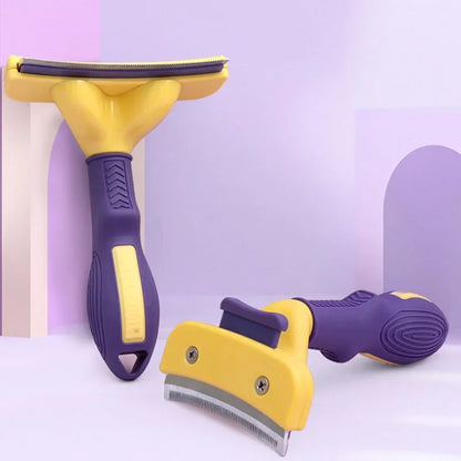 Pet Detangler & Grooming Comb – Gentle Fur Removal Brush for Dogs & Cats