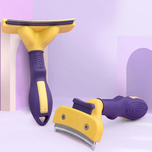Pet Detangler & Grooming Comb – Gentle Fur Removal Brush for Dogs & Cats