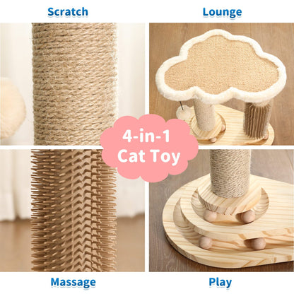 Interactive Cat Scratching Post – All-in-One Play, Scratch & Relax Center