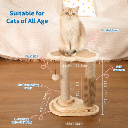 Interactive Cat Scratching Post – All-in-One Play, Scratch & Relax Center