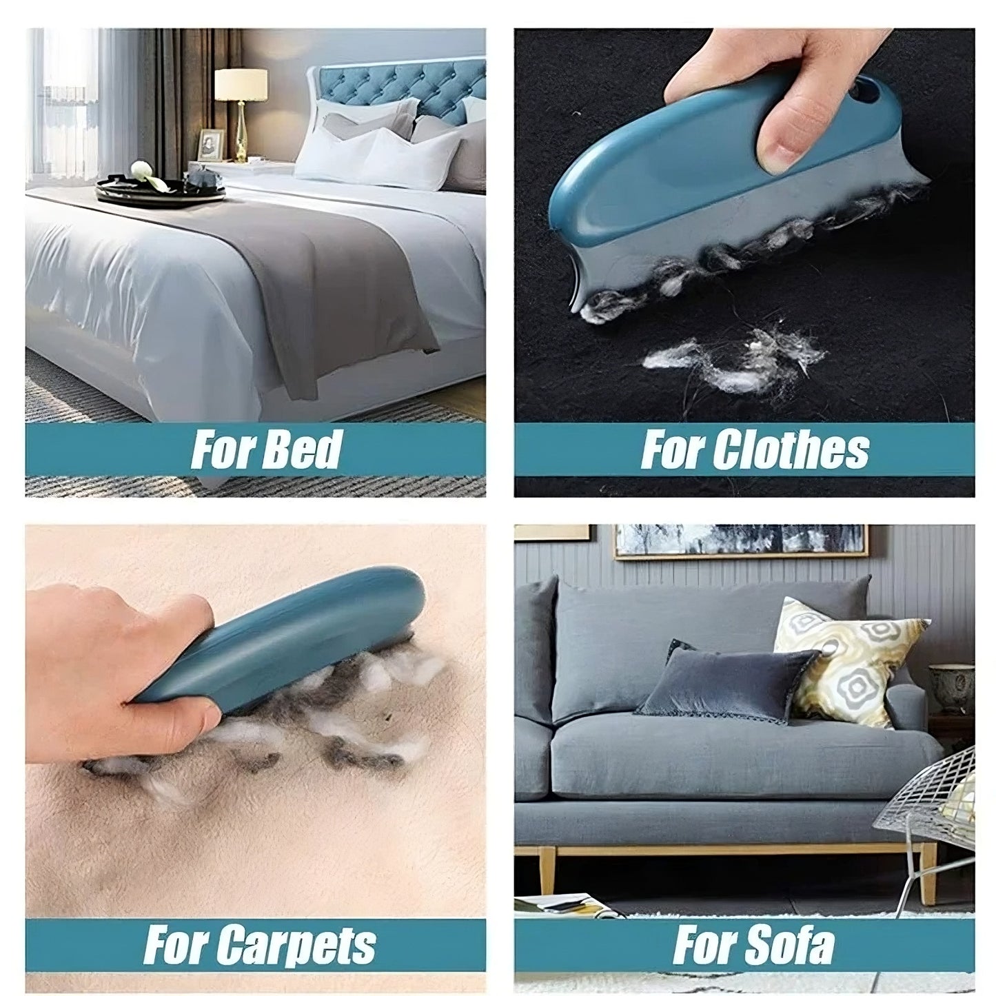 Reusable Pet Hair Remover – Easy Fur Removal for Furniture, Clothes & Carpets